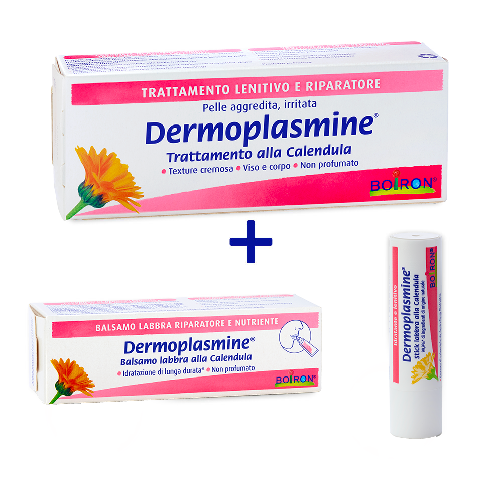 Boiron Dermoplasmine Trattamento crema + Balsamo + Stick Labbra
